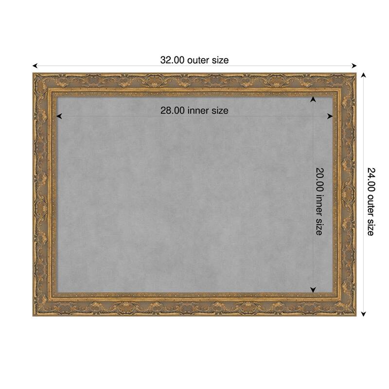 Amanti Art Filigree Gloss Black Framed - 32 x 24 in - Filigree Gold