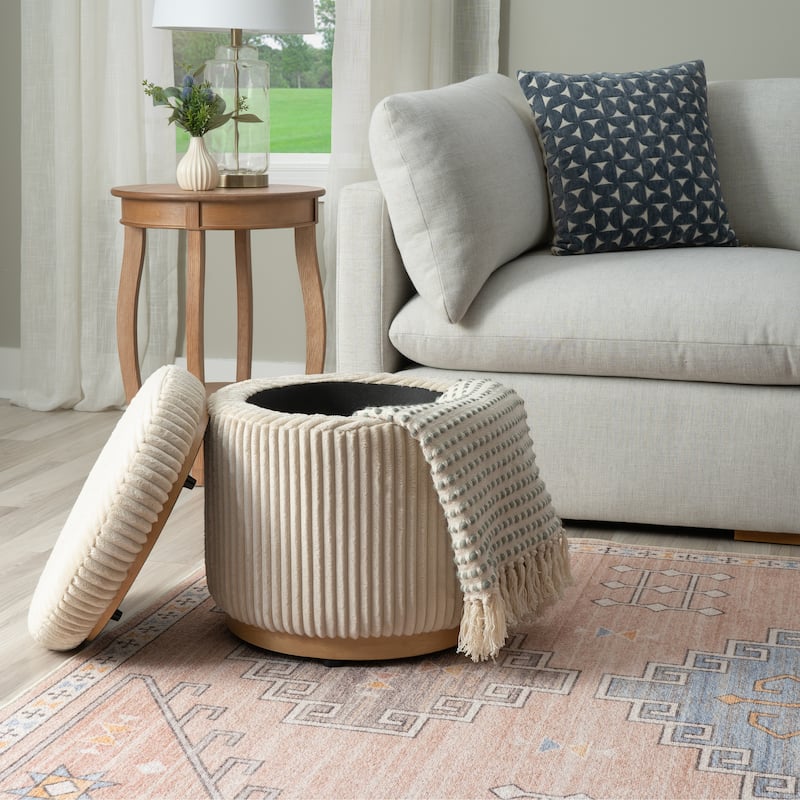 Rue Sherpa/Corduroy Storage Ottoman