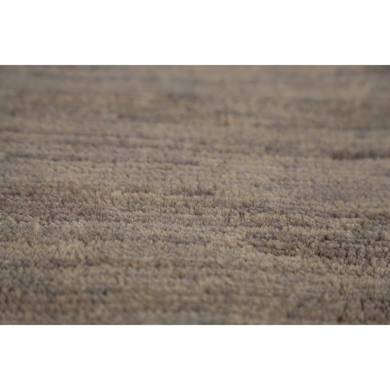 Gray & Beige Gabbeh Modern Area Rug Handmade Wool Carpet - 6'4" x 9'7"