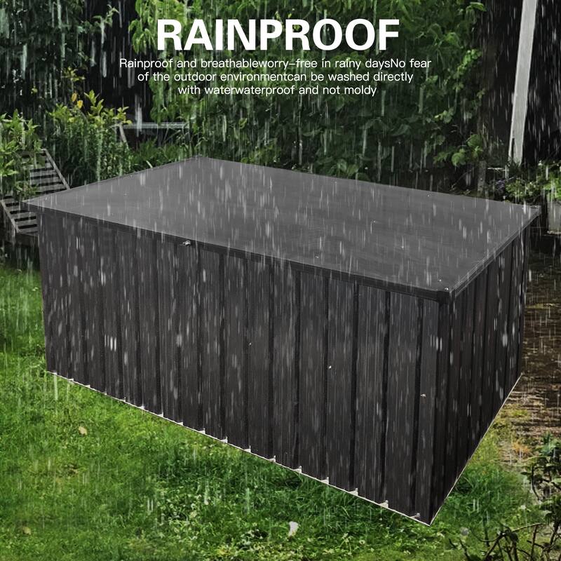 Outdoor Metal Storage Box Heavy Duty Storage Box Waterproof Storage Box with Waterproof Roofs and Lockable Doors for Garden