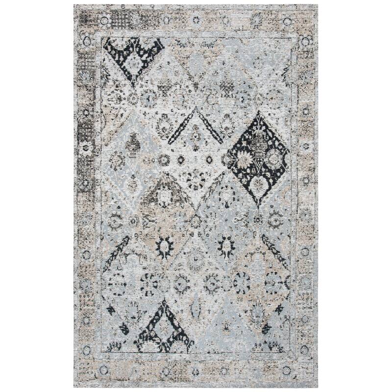 SAFAVIEH Handmade Classic Vintage Haida Oriental Ivory/Silver Chenille Rug