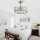 preview thumbnail 28 of 79, 20"/28" Modern 3/5/7-Blade Caged Crystal Ceiling Fan with Light Kit and Remote