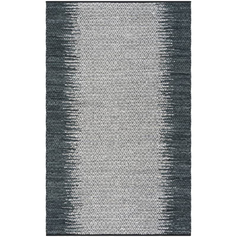 SAFAVIEH Handmade Vintage Boho Leather Lissette Modern Stripe Leather