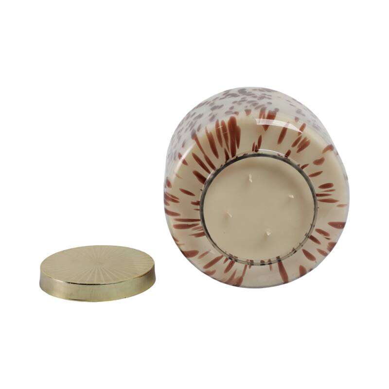 Decorative Scented Candle with Lid - Cinnamon Speckle 180oz - 9"