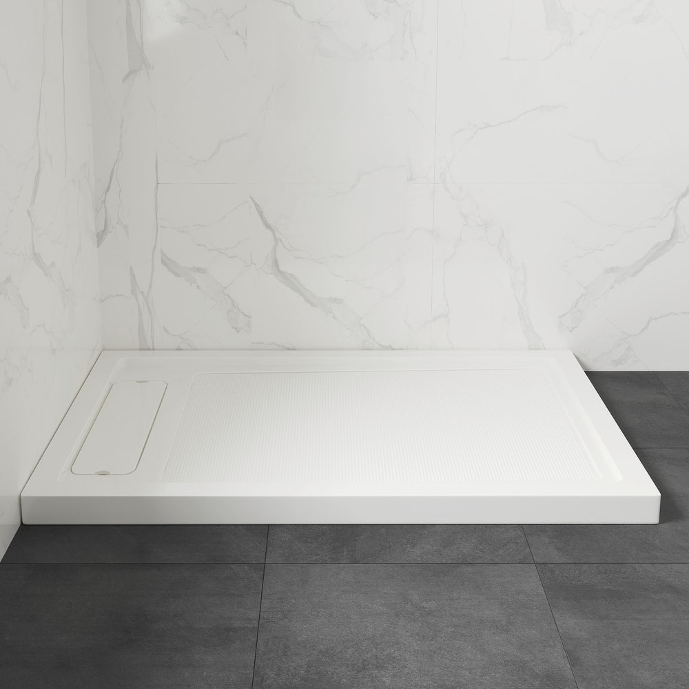 Adena White Shower Base 60x36 in white
