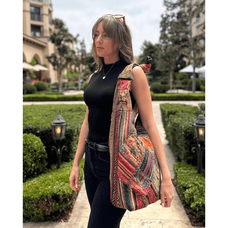 Kathmandu Collection Quilted Patchwork Hobo Bag