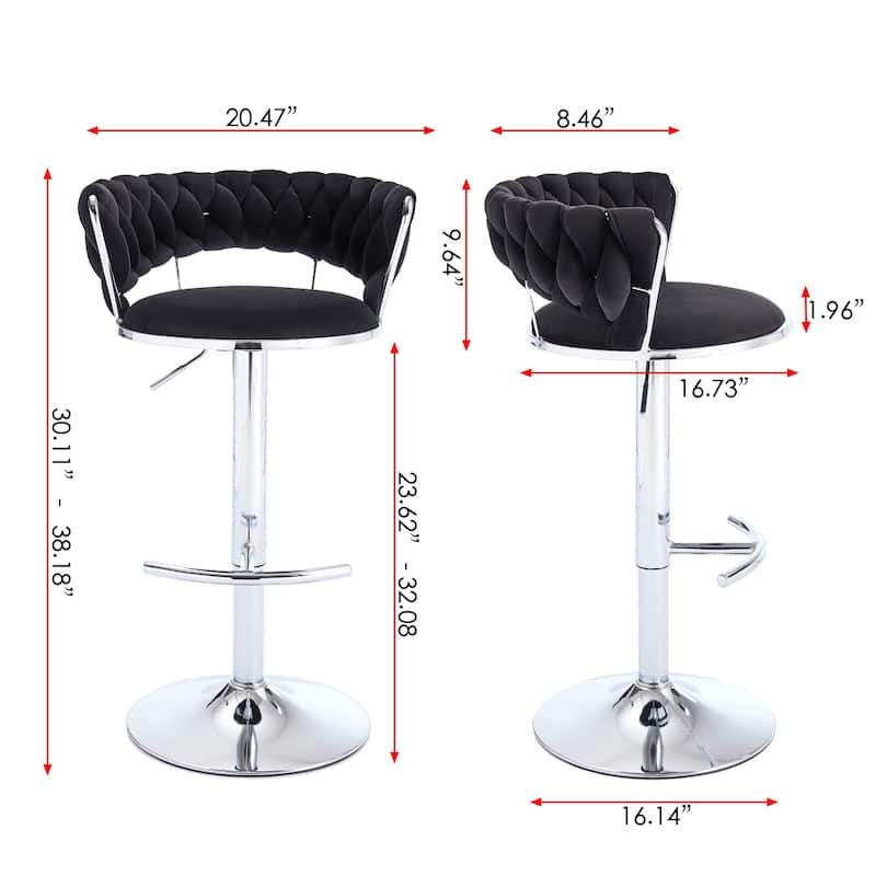 Ostweer Furniture Cream Swivel Simple Bar Stool Set of 2