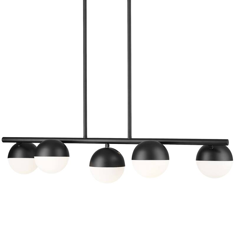 Z-Lite 7517-5L Realm Sphere 5 Light 42" Wide Linear Chandelier - Matte Black