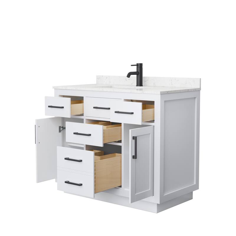 Beckett TK 42-inch Single Vanity, Cultured Marble Top