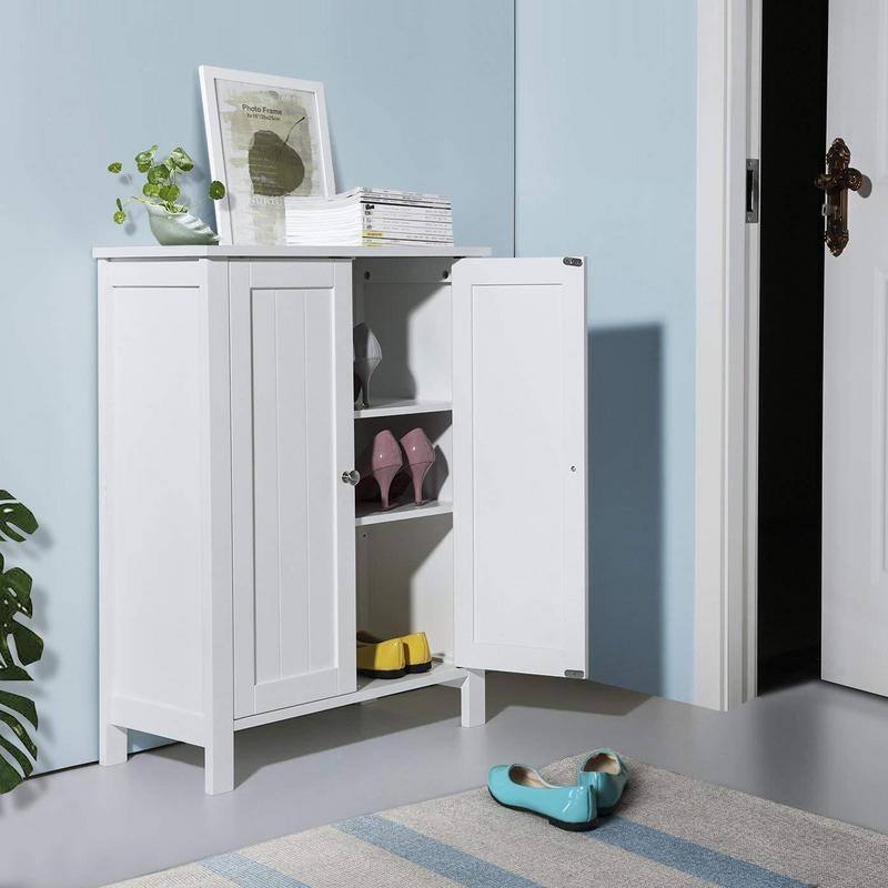 Copper Grove Shijak Adjustable Wood Bathroom Storage Floor Cabinet (4 Options) - 2 Door Cabinet