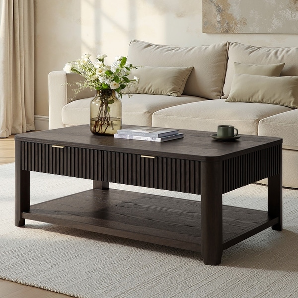HULALA HOME Francisco Modern Solid Wood Coffee Table - On Sale