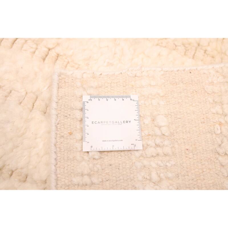 ECARPETGALLERY Hand-knotted Tangier Cream Wool Rug - 8'5 x 9'10