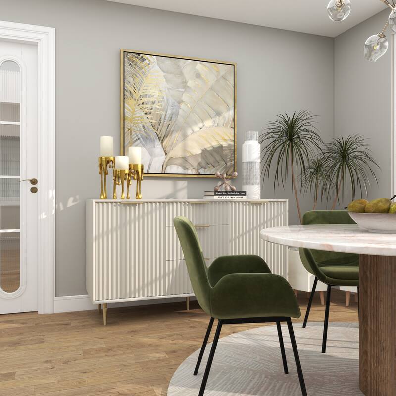 CosmoLiving by Cosmopolitan Silver, Gold or Black Aluminum Abstract Pillar Drip Candle Holder (Set of 3)