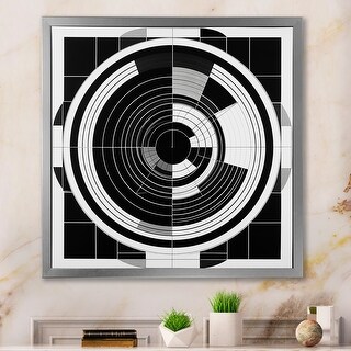 Designart "Bauhaus Black And White Circular Minimalism" Modern ...