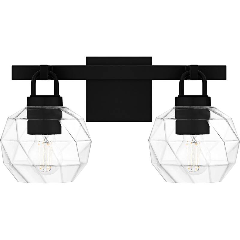 Celina 2-Light Matte Black Bath Light