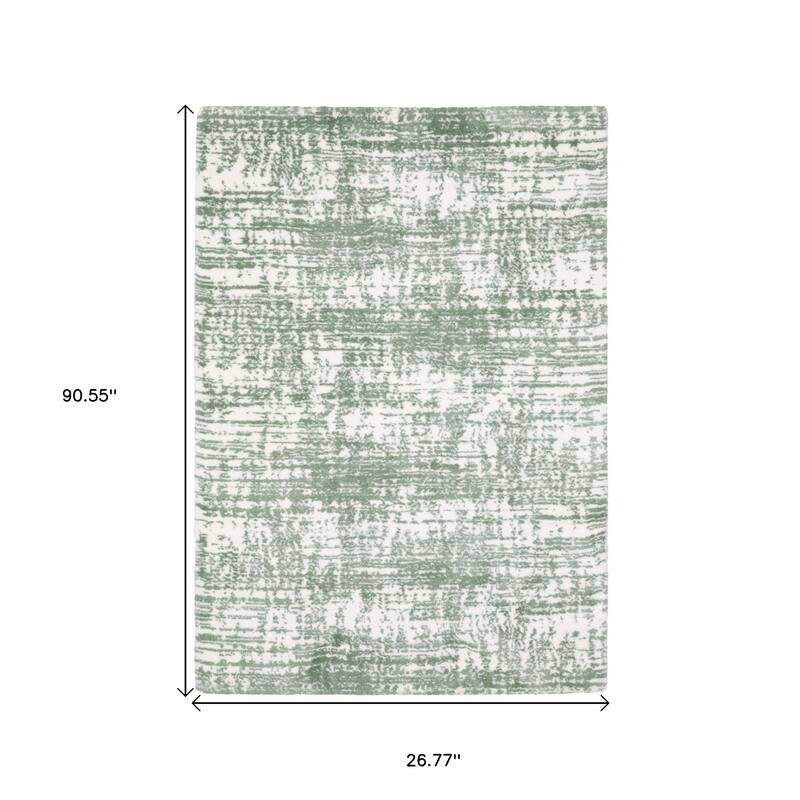 HomeRoots Abstract Industrial Runner Area Rug