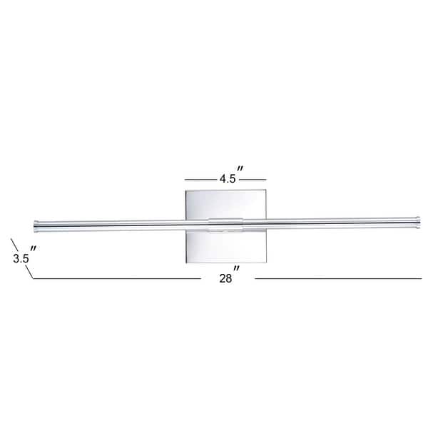 dimension image slide 5 of 13, Conley 28" Dimmable Integrated LED Metal Wall Sconce, by JONATHAN Y