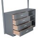 preview thumbnail 49 of 108, Kids Loft Bed Elegance Teddy Fleece Loft Bed with Full Length Guardrail, Storage Shelf, 4 Drawers, and Convertible Desk