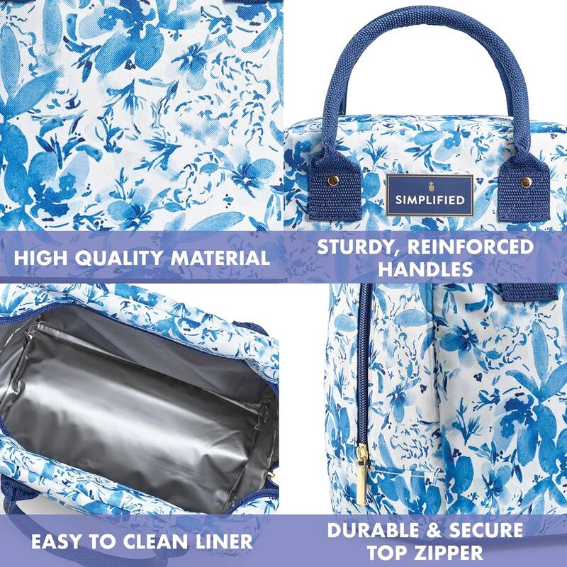 Fit & Fresh Simplified 7039SIM3166 Blue Lunch Tote