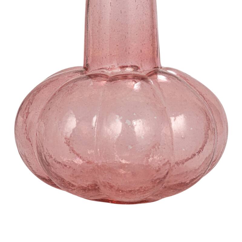 Various Embossed Reclaimed Glass Vases, Set of 4