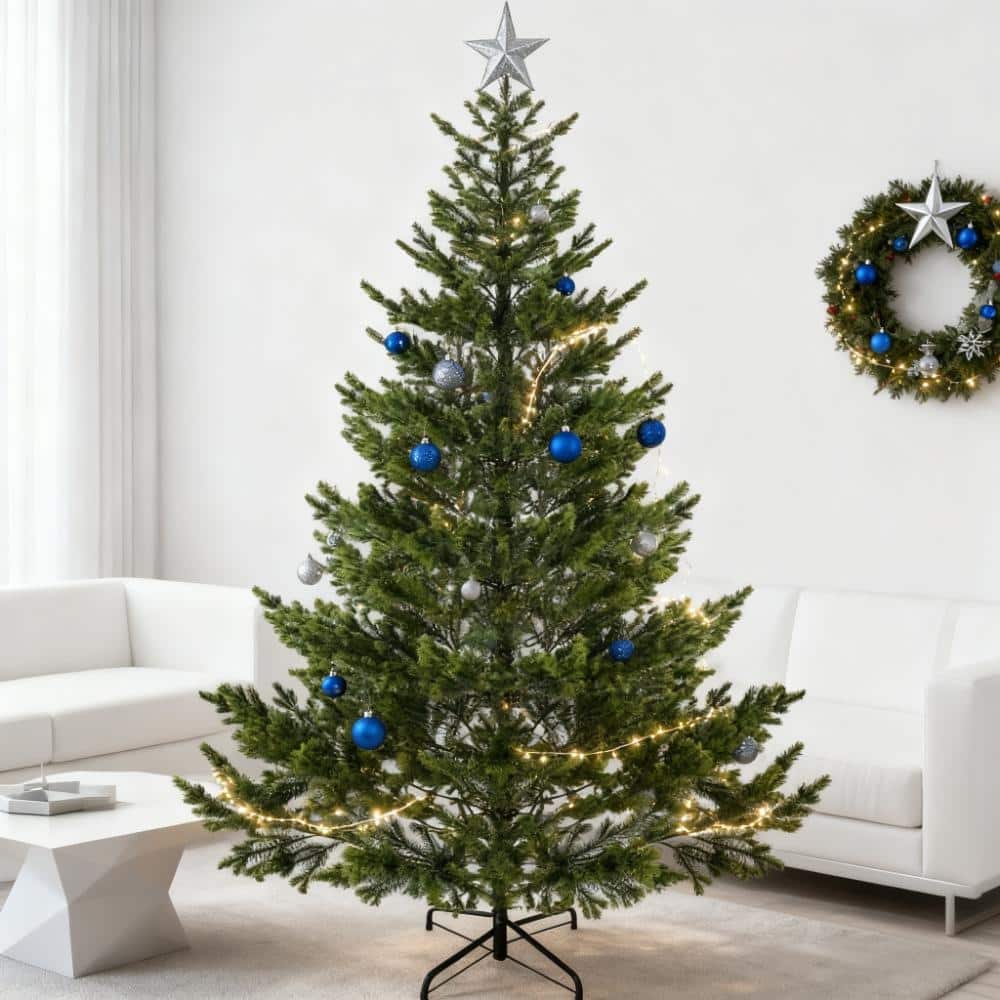 Christmas Tree,Artificial Sparse Christmas Tree with Steel Stand and 2901 Tips for Home Office Holiday - Green