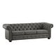 preview thumbnail 17 of 20, Knightsbridge Tufted Chesterfield Sofa by iNSPIRE Q Artisan Grey Polished Microfiber