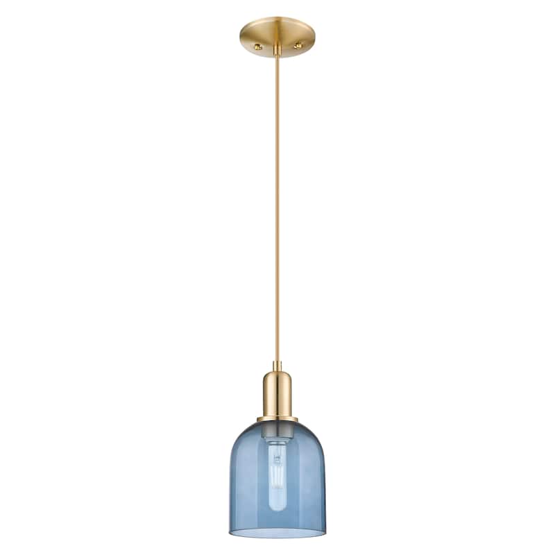 Innovations Lighting Endless Possibilities Arcadia - Bella - 1 Light 6" Cord Hung Mini Pendant - Blue/Champagne Bronze