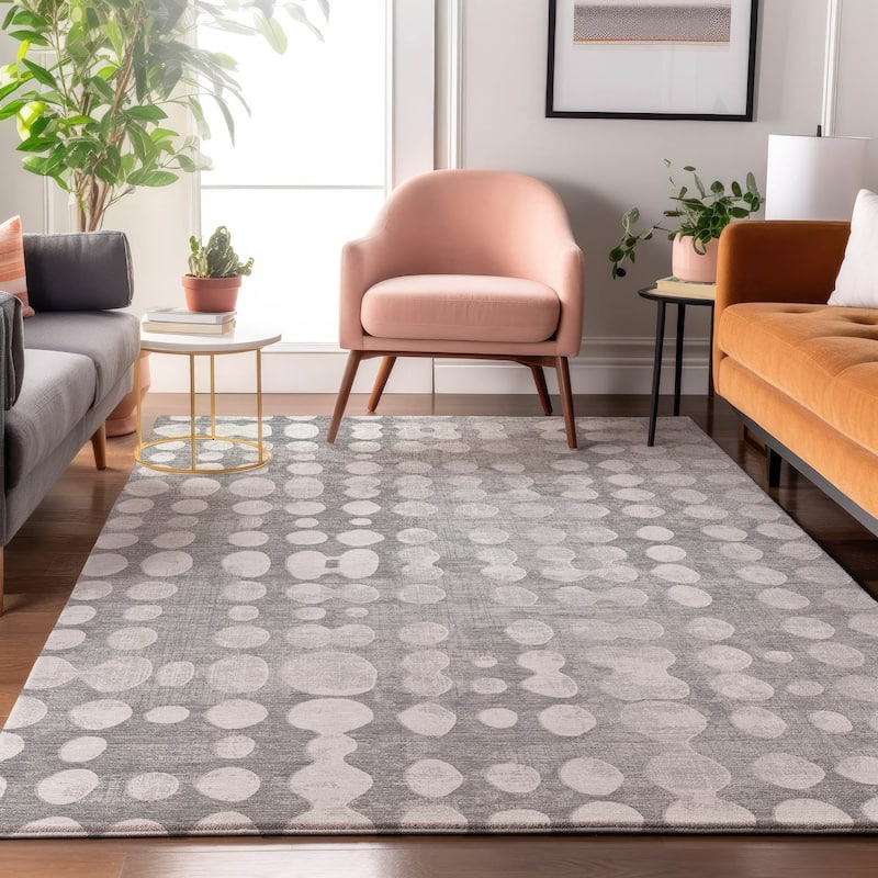 Premium Washable Super Soft Modern Connect Mayfield Rug - Gray - 3' x 5'