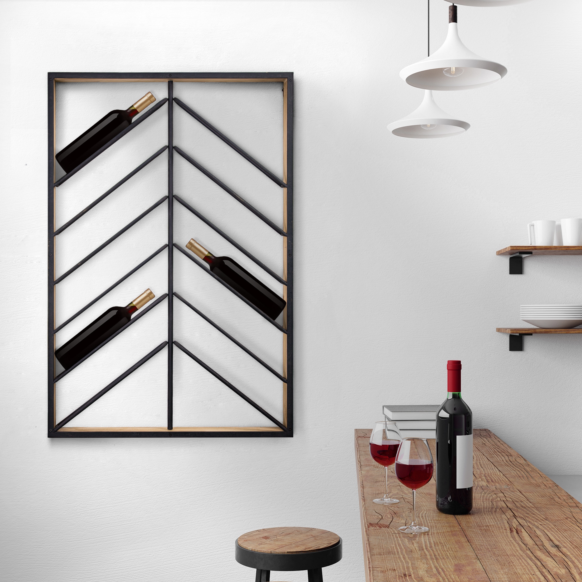 Small wall sales mounted wine rack