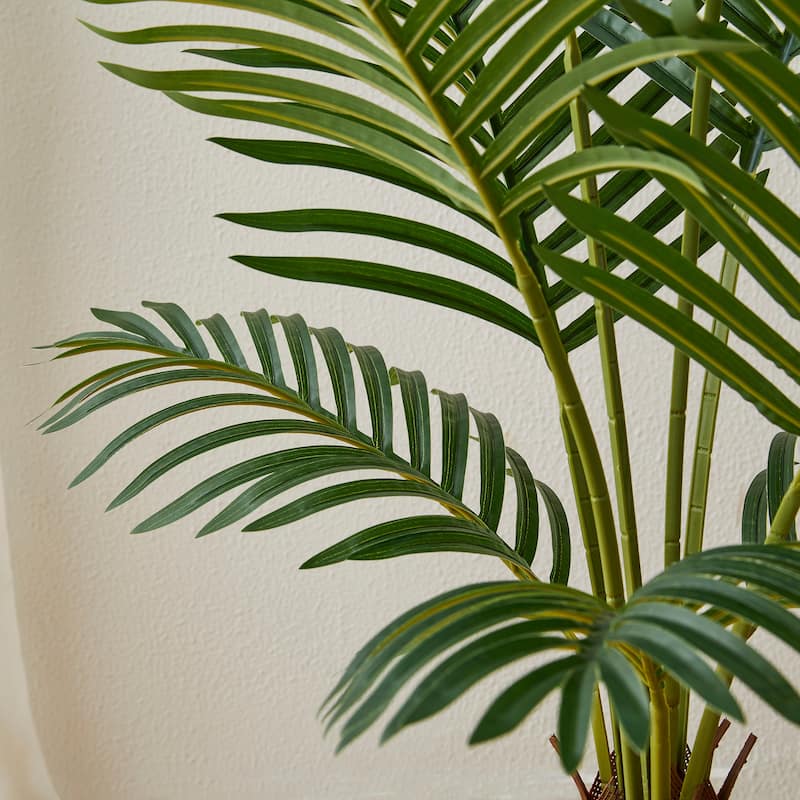 Glitzhome 43"H Real Touch Areca Palm Artificial Fronds Tree in Pot - 19.75"D x 43.25"H