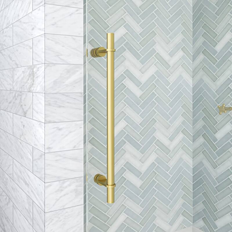 Seawin 52 - 56 in. W x 77 in. H Cosmo Frameless Shower Door 3/8 inch (10 mm) Thick Clear Tempered Glass with NanoShield Coating