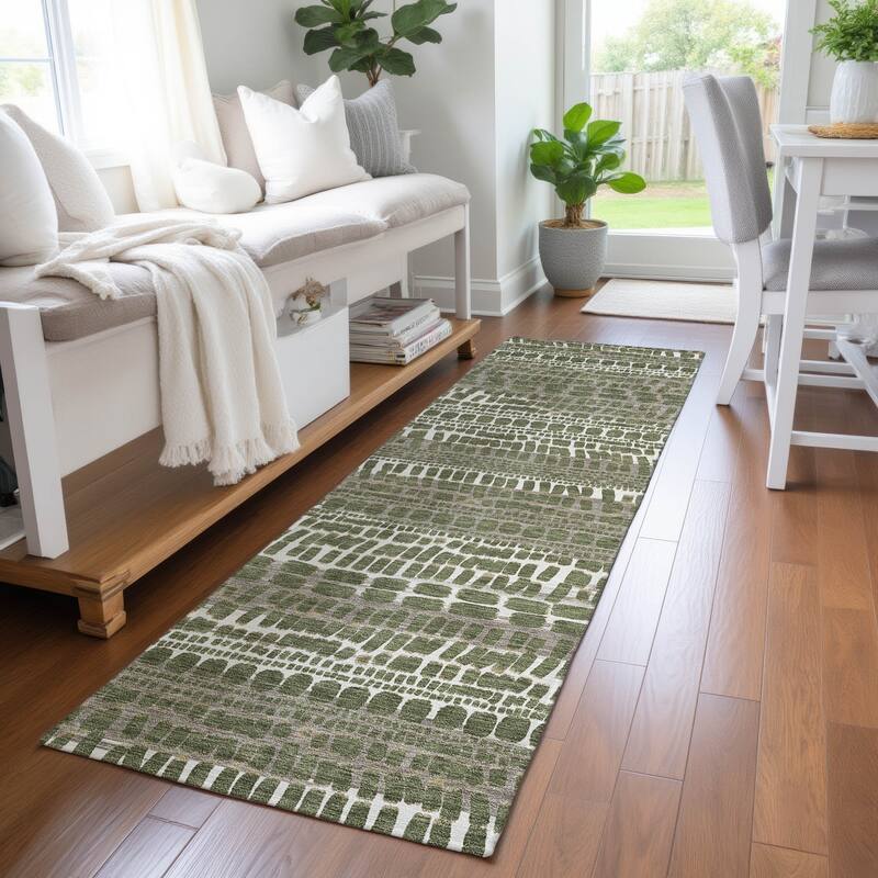 Machine Washable Indoor/ Outdoor Modern Winfield Chantille Rug