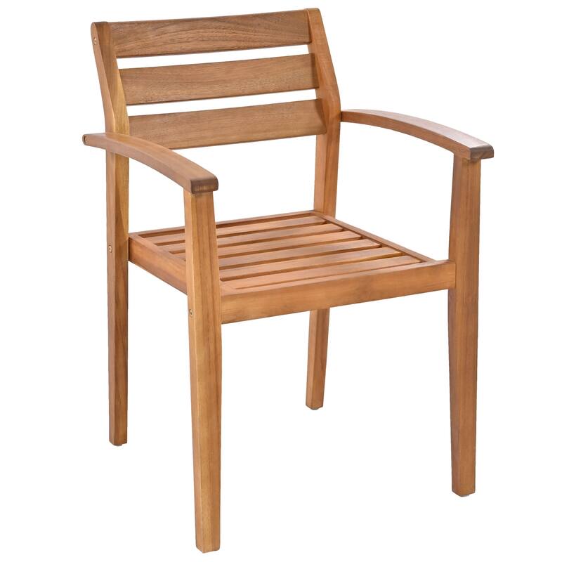 Outdoor Wood Dining Set for 7-8 Person, 7 Pieces Outdoor Dining Table Set with Removable Cushions, Ergonomic Chairs and Bench