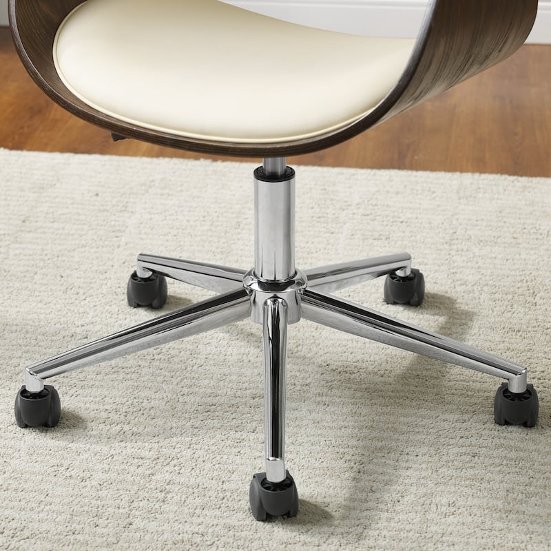 Corvus Mid-century Wood and Metal Adjustable Office Chair