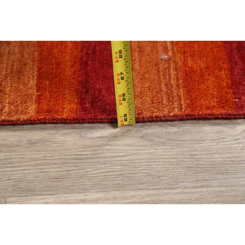 Modern Striped Gabbeh Kashkoli Oriental Area Rug Wool Hand-knotted - 5'5" x 7'8"