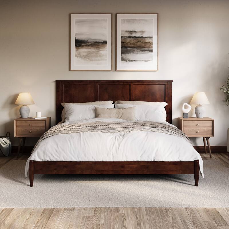 Charlotte Solid Wood Low Profile Platform Bed