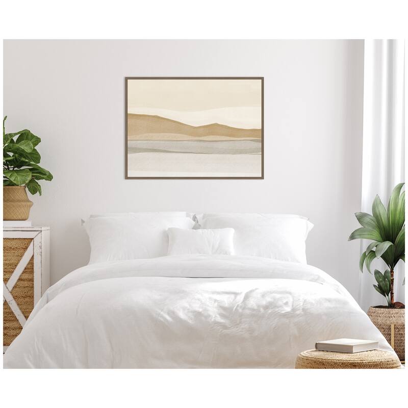 Kate and Laurel Muted Motion by Nikita Jariwala Framed Canvas Wall Art Print