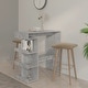 preview thumbnail 21 of 48, vidaXL Bar Table with Storage Rack 39.4"x19.7"x40" Engineered Wood - 39.4" x 19.7" x 40"