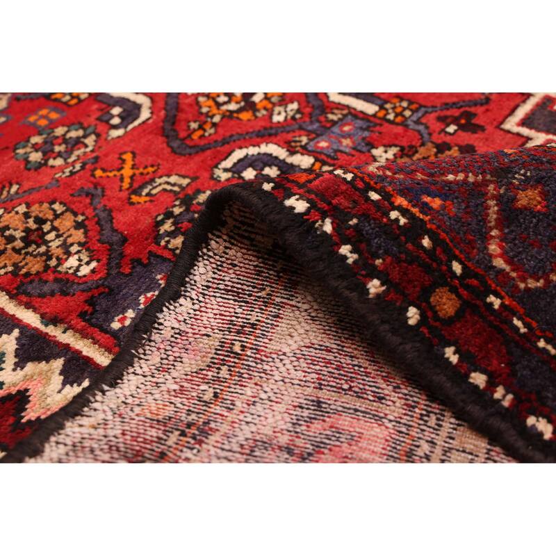 ECARPETGALLERY Hand-knotted Andelz Red Wool Rug - 4'6 x 7'1