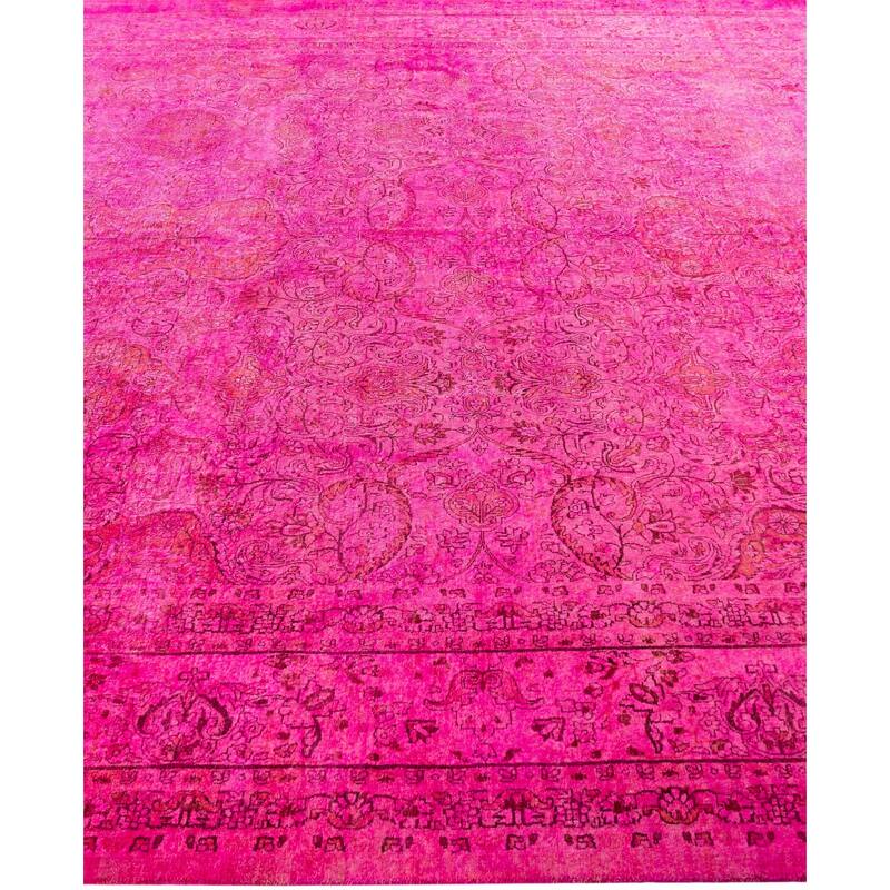 Overdyed One-of-a-Kind Hand-Knotted Area Rug - Pink - 8' 2" x 10' 4"