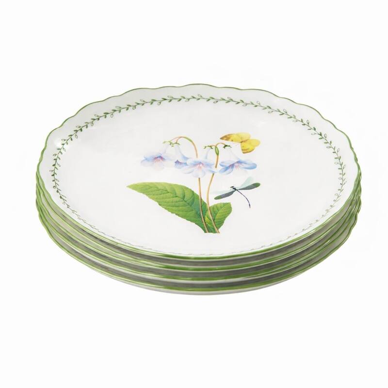 Certified International Mirabella 10.5" Dinner Plates, Set of 4 Assorted Designs - 10.50"L x 10.50"W x 1.00"H