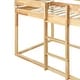 preview thumbnail 27 of 34, Twin Over Twin House Bunk Bed with Tent, Solid Wood Double Bedframe