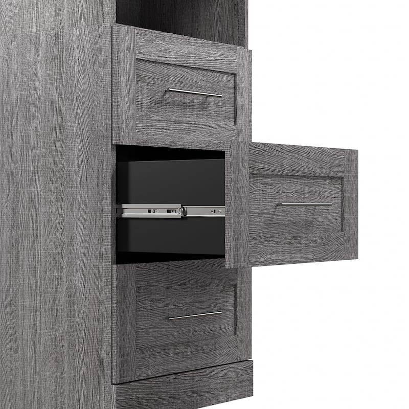 Pur 25W Wardrobe with Drawers by Bestar - Wardrobe with Drawers