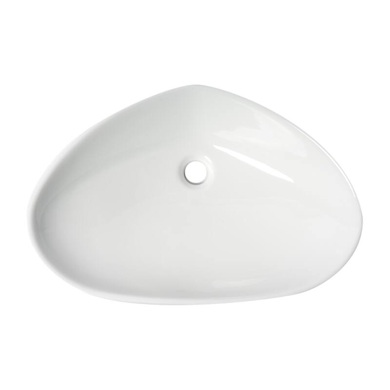 ALFI brand White 23" Fancy Above Mount Ceramic Sink