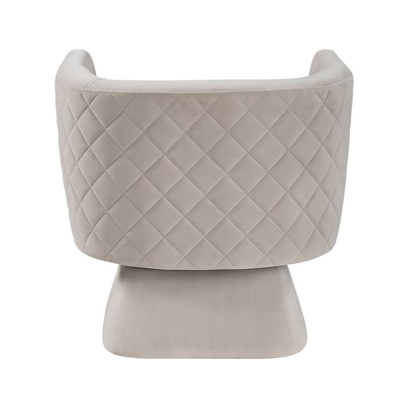Gale 29" Velvet Swivel Chair - Diamond Stitched Chair Back