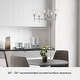 preview thumbnail 5 of 11, Hunter Xidane Metal and Glass Orb Chandelier - Entry, Kitchen or Dining Room Table, Bedroom - Mid-Century Modern, Transitional