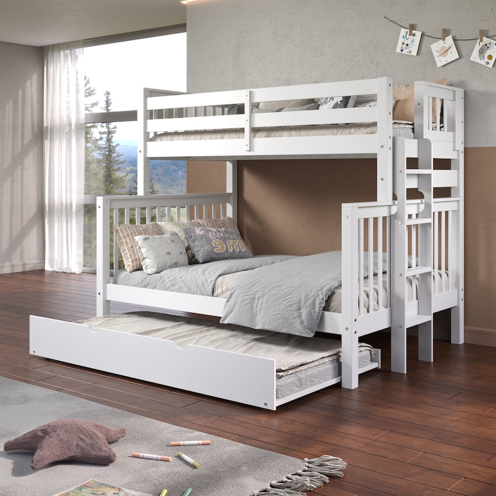 Taylor & Olive Trillium Twin over Full Bunk Bed Ladder, Twin Trundle