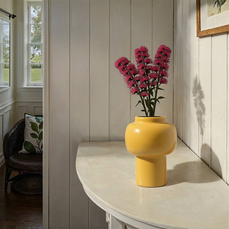 Enameled Metal Vase