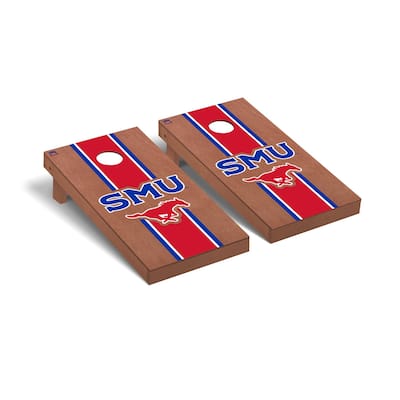 Southern Methodist University SMU Mustangs Rosewood Cornhole Board Set