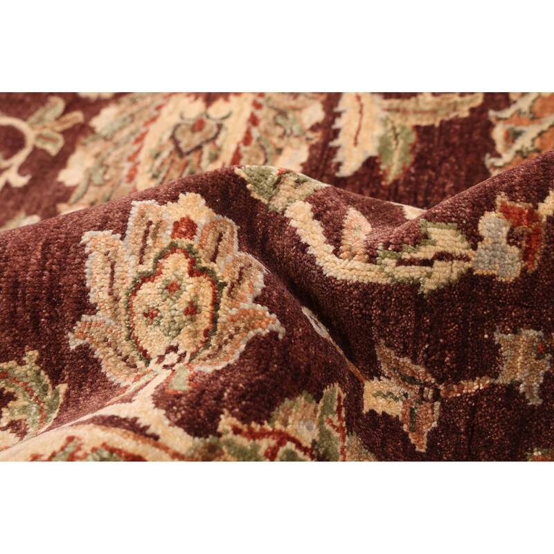 ECARPETGALLERY Hand-knotted Jamshidpour Dark Brown Wool Rug - 8'2 x 9'11